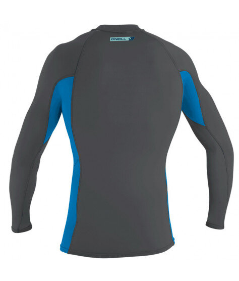 O'NEILL MENS PREMIUM SKINS L/S Rash Guard smoke/briteblue
