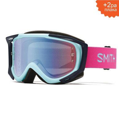 Вело маска SMITH FUEL V2 Iceberg Peony | S2 BLUE Sensor Mirror
