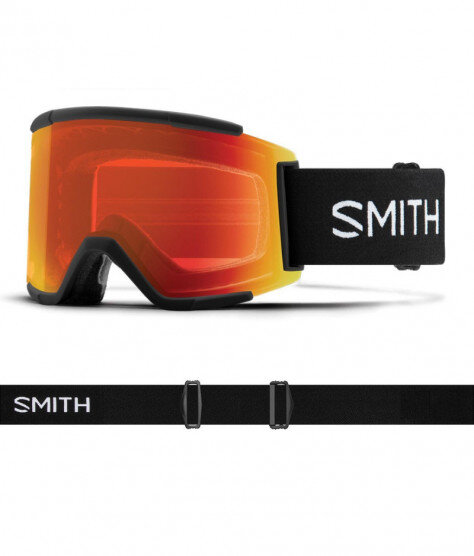 SMITH SQUAD XL black | S2 CHROMAPOP Everyday Red Mirror | ски & сноуборд маска