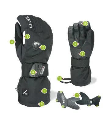 Level Fly - Snowboard Gloves with Protector
