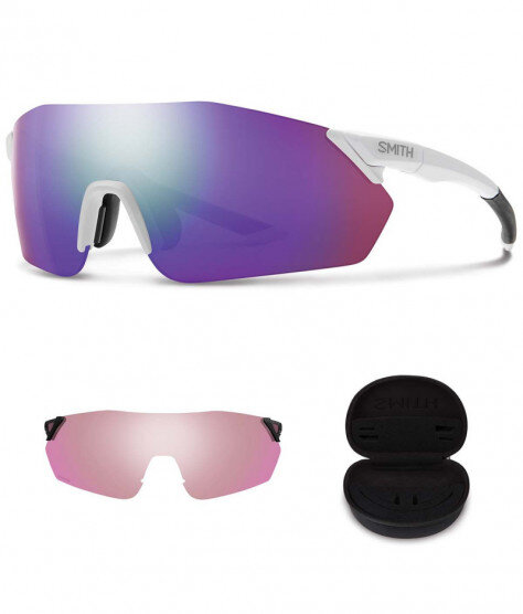 SMITH REVERB MATTE WHITE ChromaPop Violet Mirror