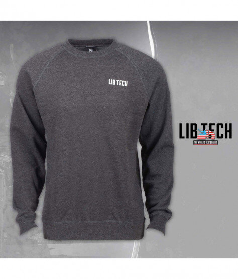 LIB LOGO CREW CHARCOAL