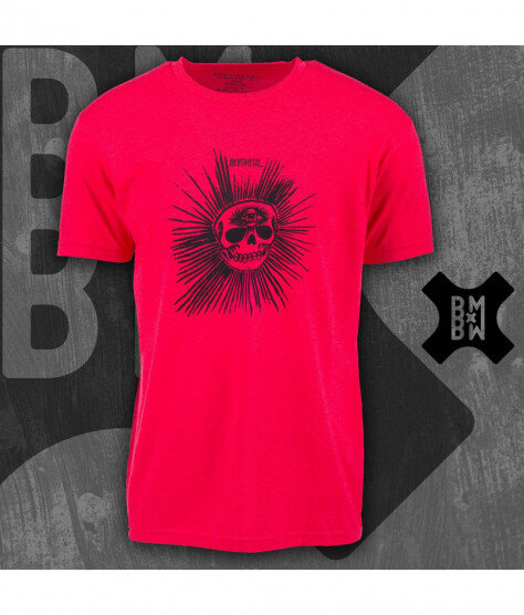 BENT METAL BENT SKULL TEE red