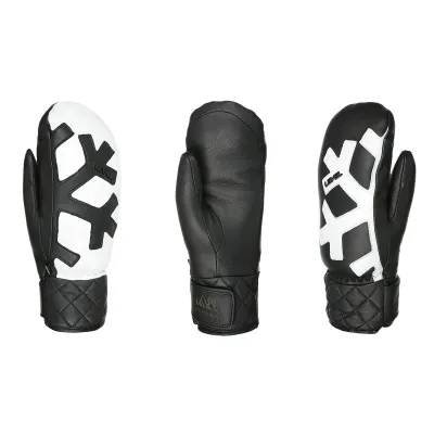Level Coco Mitt Black-White - Women's Ski Mittens