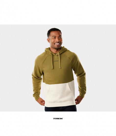 Trek Color Block Logo Unisex Hoodie Olive/Cream | Суитчър