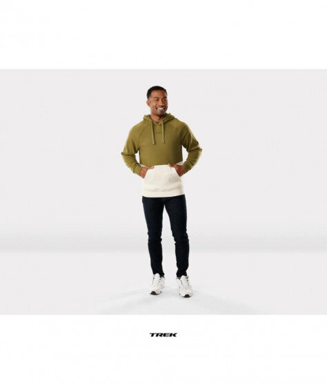 Trek Color Block Logo Unisex Hoodie Olive/Cream | Суитчър
