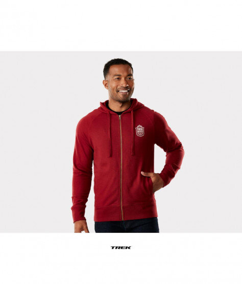 Trek Fun Badge Unisex Hoodie Dark Red | Суитчър