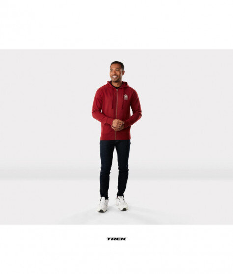 Trek Fun Badge Unisex Hoodie Dark Red | Суитчър