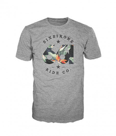 TROPICS TEE HEATHER GRAY