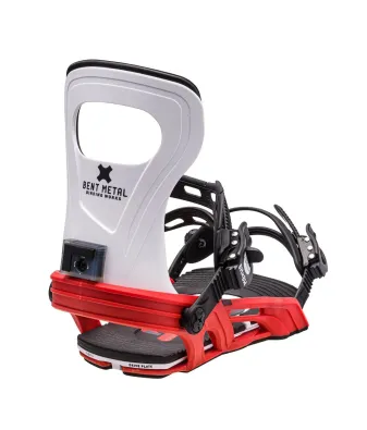 Bent Metal Bolt White/Red 2024 - Men's Snowboard Bindings