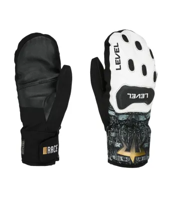Level Race Replica Mitt PK White - Ski Mittens
