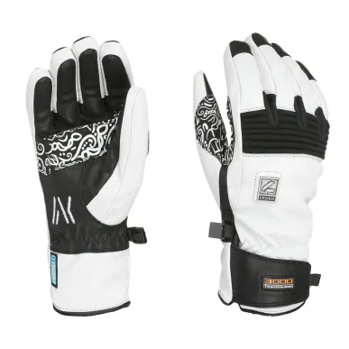 Level Icon Black-White - Ski Gloves