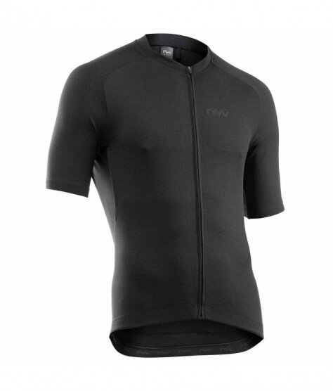 NORTHWAVE FORCE 2 black | Мъжко шосейно/ХС джърси с къс ръкав за колелоездене
