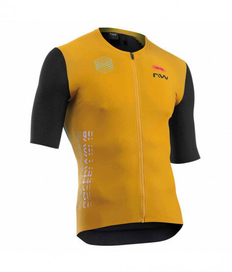 NORTHWAVE EXTREME EVO ochre/black | Мъжко шосейно/ХС джърси с къс ръкав за колелоездене