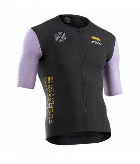 NORTHWAVE EXTREME EVO black/lilac | Мъжко шосейно/ХС джърси с къс ръкав за колелоездене