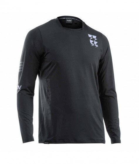 NORTHWAVE BOMB black/light grey | Мъжко МТБ джърси с дълъг ръкав за колелоездене