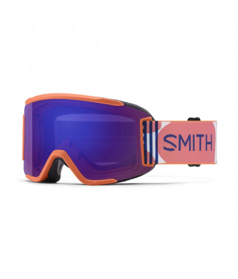 SMITH SQUAD S coral riso print | S2 CHROMAPOP Everyday Violet Mirror | ски & сноуборд маска