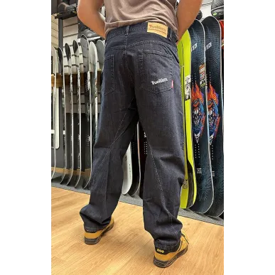 ТrueRiders панталони | широк кривак | dark denim