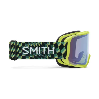 SMITH DAREDEVIL Electric Lime Left Turn | S2 BLUE Sensor Mirror | ски & сноуборд маска SMITH DAREDEVIL Electric Lime Left Turn | S2 BLUE Sensor Mirror | ски & сноуборд маска