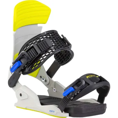 Drake Fifty Grey/Lime 2026 – Men's Snowboard Bindings
