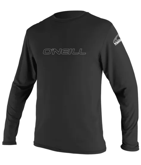 Мъжка слънцезащитна блуза O'NEILL Basic Skins L/S Sun Shirt, BLACK