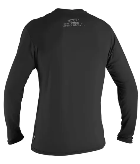 Мъжка слънцезащитна блуза O'NEILL Basic Skins L/S Sun Shirt, BLACK