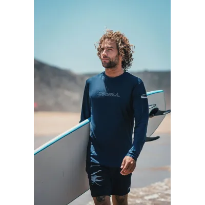 Мъжка слънцезащитна блуза O'NEILL Basic Skins L/S Sun Shirt, GRAPHITE