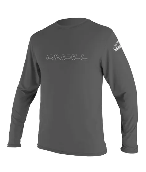 Мъжка слънцезащитна блуза O'NEILL Basic Skins L/S Sun Shirt, GRAPHITE