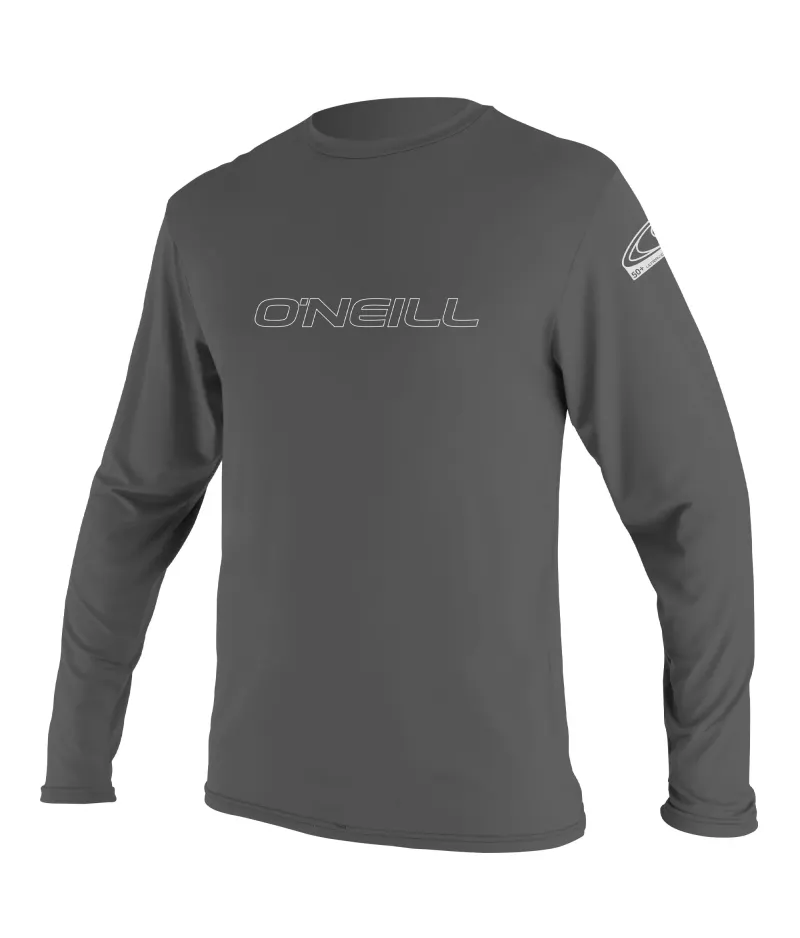 Мъжка слънцезащитна блуза O'NEILL Basic Skins L/S Sun Shirt, GRAPHITE