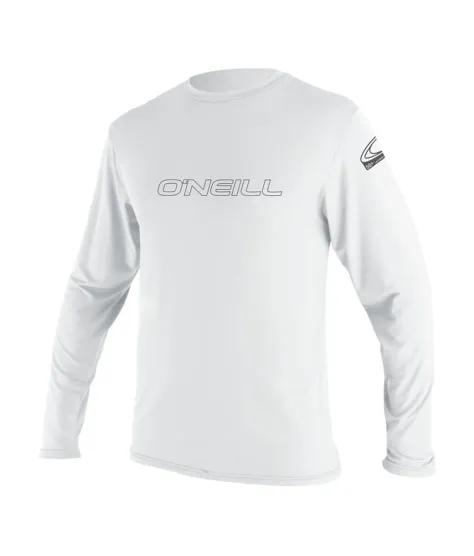 Мъжка слънцезащитна блуза ONEILL Basic Skins L/S Sun Shirt, WHITE