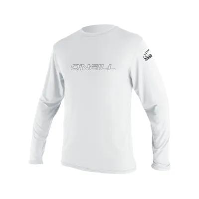 Мъжка слънцезащитна блуза ONEILL Basic Skins L/S Sun Shirt, WHITE