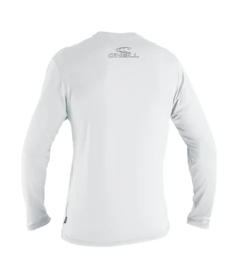Мъжка слънцезащитна блуза ONEILL Basic Skins L/S Sun Shirt, WHITE