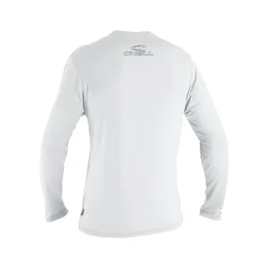 Мъжка слънцезащитна блуза ONEILL Basic Skins L/S Sun Shirt, WHITE