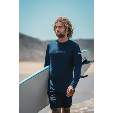 Мъжка слънцезащитна блуза O'NEILL Basic Skins L/S Sun Shirt, LIME