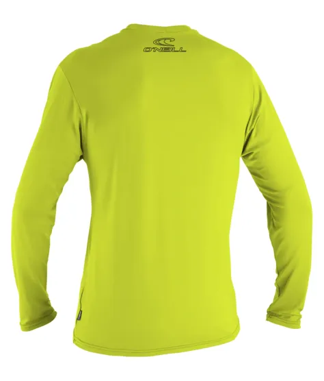 Мъжка слънцезащитна блуза O'NEILL Basic Skins L/S Sun Shirt, LIME