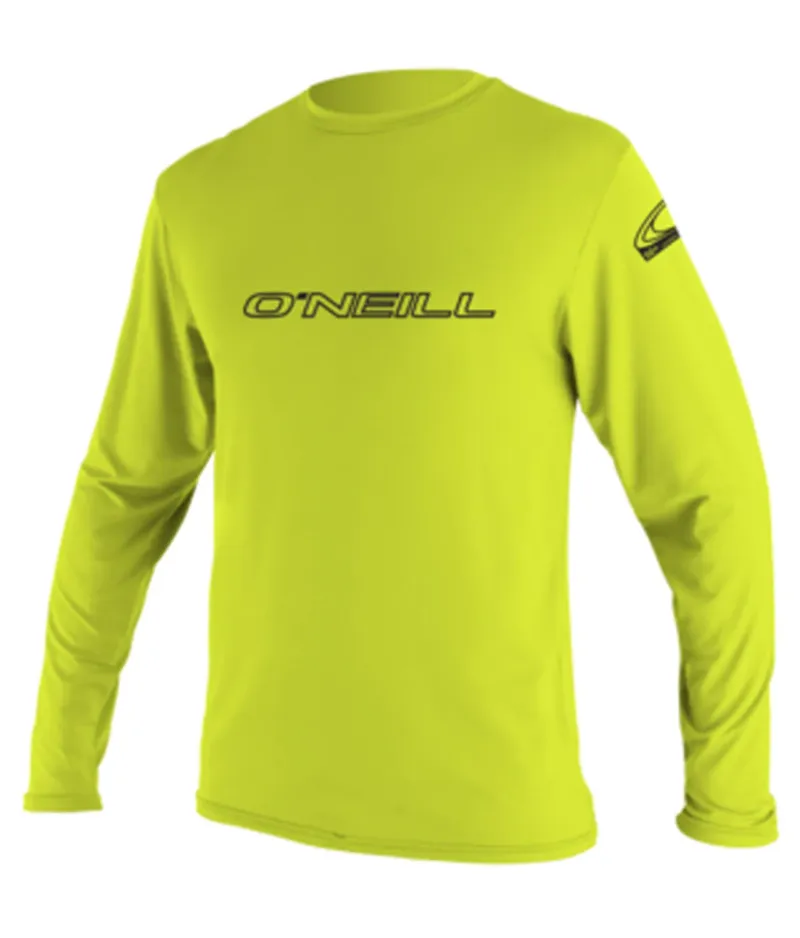 Мъжка слънцезащитна блуза O'NEILL Basic Skins L/S Sun Shirt, LIME