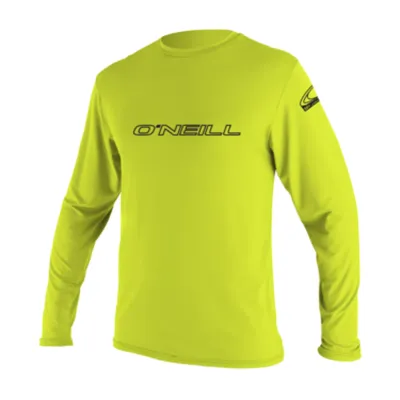 Мъжка слънцезащитна блуза O'NEILL Basic Skins L/S Sun Shirt, LIME