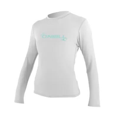 Дамска слънцезащитна блуза O'NEILL Wms Basic Skins L/S Sun Shirt, WHITE