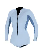 Дамски неопренов костюм с дълъг ръкав O'NEILL Wms Bahia 2/1 Front Zip L/S Short Spring, CHMBYBLU & SURFABSTRACT