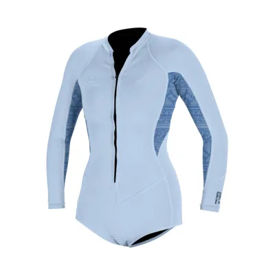 Дамски неопренов костюм с дълъг ръкав O'NEILL Wms Bahia 2/1 Front Zip L/S Short Spring, CHMBYBLU & SURFABSTRACT