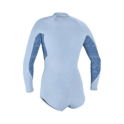 Дамски неопренов костюм с дълъг ръкав O'NEILL Wms Bahia 2/1 Front Zip L/S Short Spring, CHMBYBLU & SURFABSTRACT