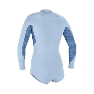 Дамски неопренов костюм с дълъг ръкав O'NEILL Wms Bahia 2/1 Front Zip L/S Short Spring, CHMBYBLU & SURFABSTRACT