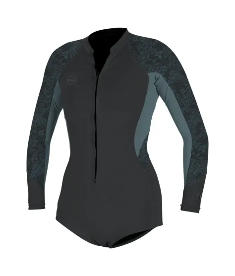Дамски неопренов костюм с дълъг ръкав O'NEILL Wms Bahia 2/1 Front Zip L/S Short SHADEDISLANDSKY
