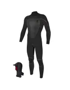 Мъжки неопренов костюм O'NEILL Mutant Legend 5/4 Chest Zip W/Hood Full, BLACK/TEMPEREDSTEEL