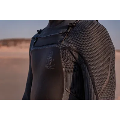 Мъжки неопренов костюм O'NEILL Mutant Legend 5/4 Chest Zip W/Hood Full, BLACK/TEMPEREDSTEEL