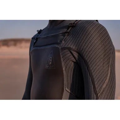 Мъжки неопренов костюм O'NEILL Mutant Legend 5/4 Chest Zip W/Hood Full, BLACK/TEMPEREDSTEEL