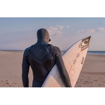 Мъжки неопренов костюм O'NEILL Mutant Legend 5/4 Chest Zip W/Hood Full, BLACK/TEMPEREDSTEEL