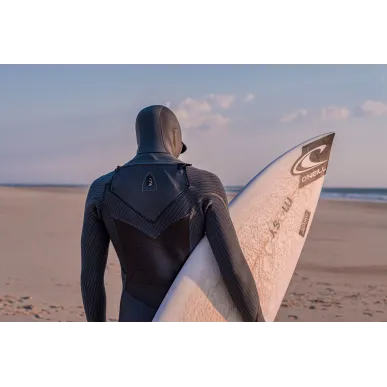 Мъжки неопренов костюм O'NEILL Mutant Legend 5/4 Chest Zip W/Hood Full, BLACK/TEMPEREDSTEEL