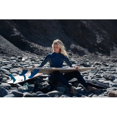 Дамски неопренов костюм O'NEILL Wms Hyperfreak FIRE 5/4 chest zip full, navy/shade