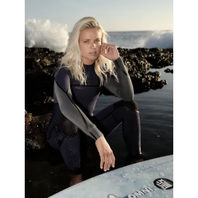 Дамски неопренов костюм O'NEILL Wms Hyperfreak FIRE 5/4 chest zip full, navy/shade